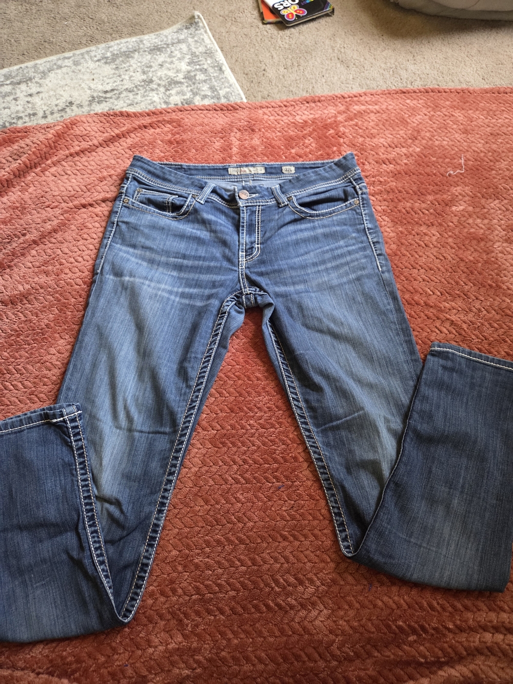Size 32× 33½ Women’s BKE Blue Boot Cut Jeans with Subtle Fading
